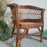 Vintage wicker child chair