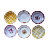 Ensemble de 6 assiettes assorties