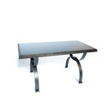 Table d’appoint en fer forgé vintage brutaliste par Raymond Subes