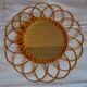 Mirror flower rattan & wicker 39 x 39 cm
