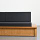 Banquette-lit dessinée par Charlotte Perriand pour Les Arcs, circa 1970.