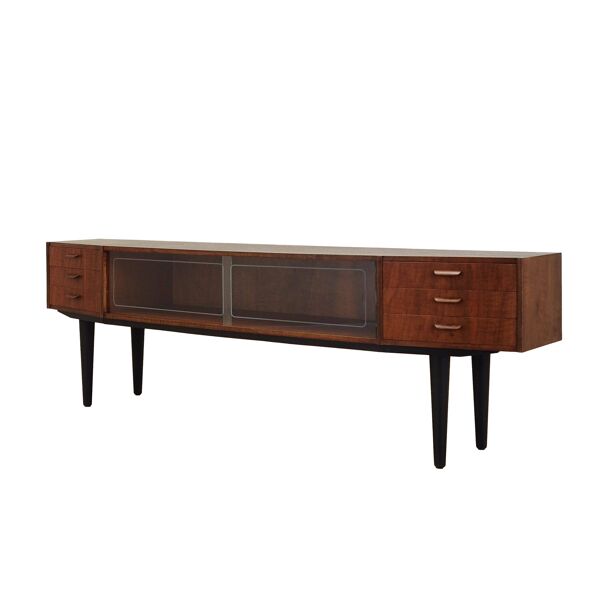 Buffet bas en noyer, design danois, années 1960, fabrication : Danemark
