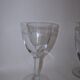 Set of 6 engraved crystal flared wine glasses from the 30s and 40s