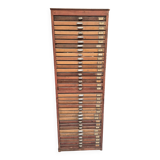Wooden printing cabinet 36 drawers with typographic letters
