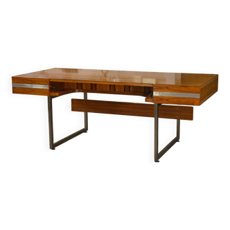 Minister's desk in rosewood by Claude Gaillard and Henri Lesetre for Ligne Roset 1970s