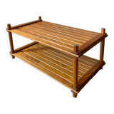 Pine slatted coffee table