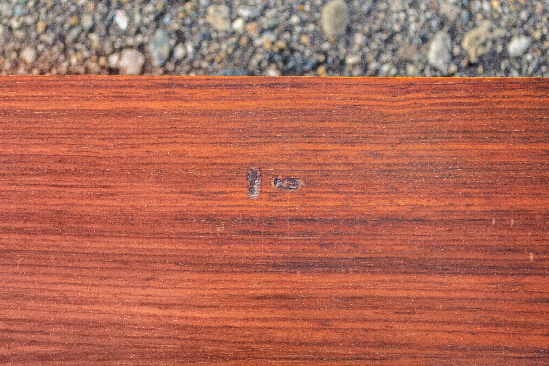 Wooden trolley with shelves attributed to Dino Cavalli for Ditta Tredici, Pavia, 1960s.