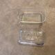 Old butter dish with glass cow decor brand duralex vintage 1970s