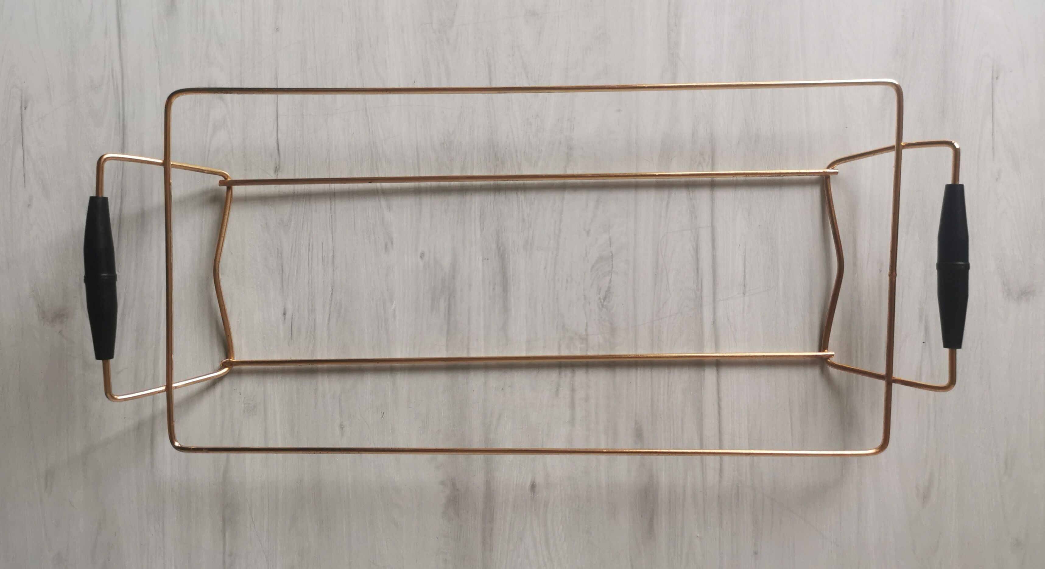 Tray with glass and gold metal compartments