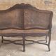 Louis XV rattan cane bench, 19th century