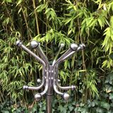 70s design parrot coat rack in chrome metal