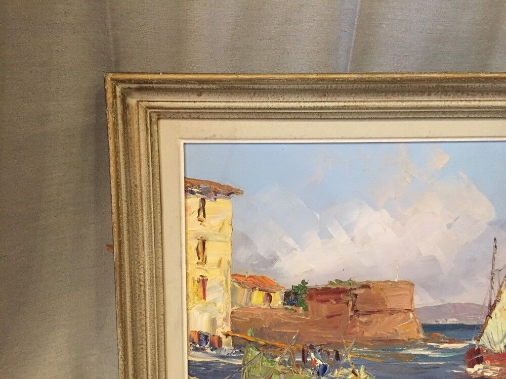 Oil on marine canvas a abougit environ du grau du roi