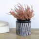 West German ceramic cache-pot — geometric sgraffito, Cologne, 1960s