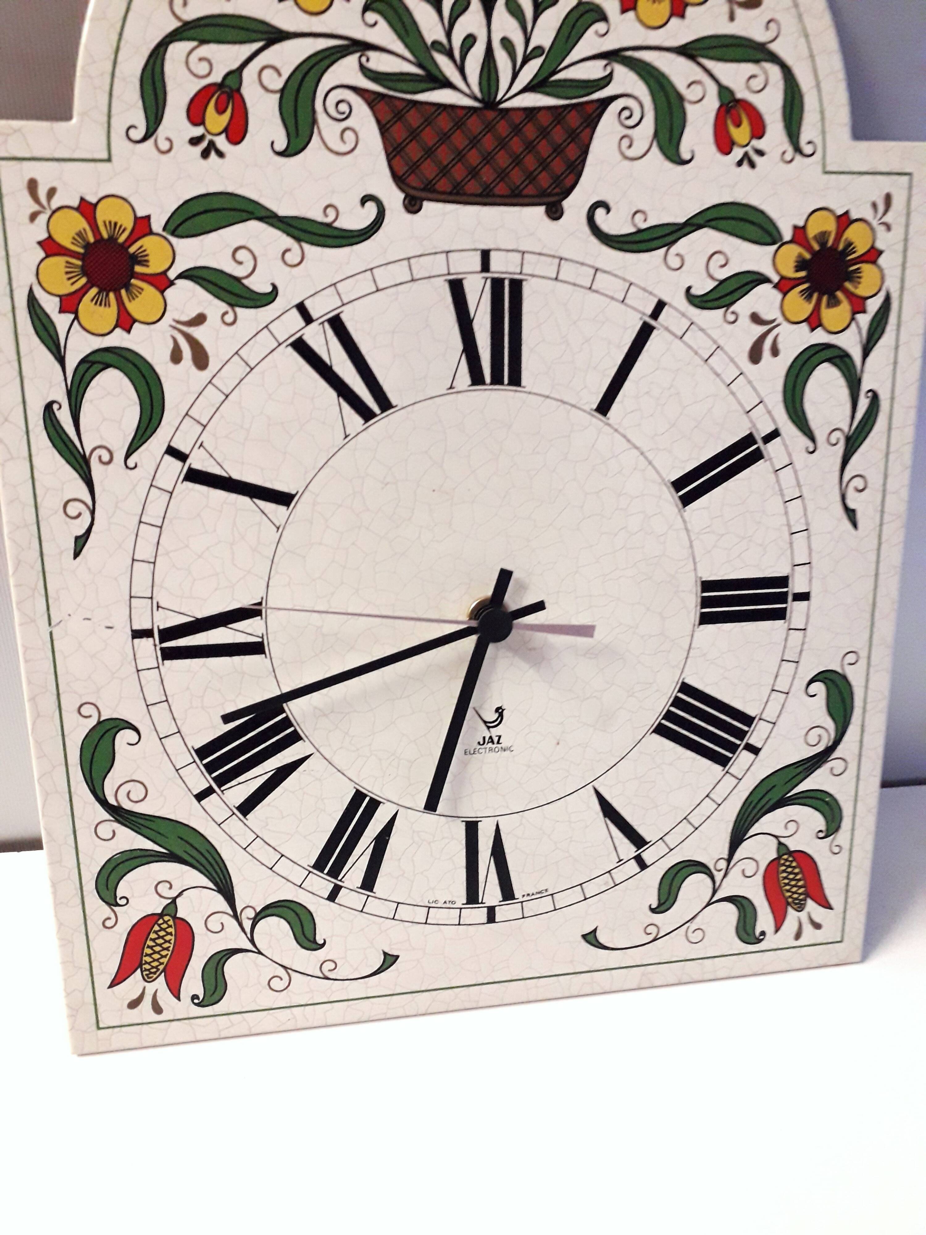 Vintage wall clock - JAZ - metal - 1960-70