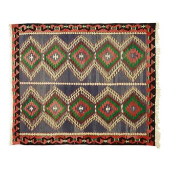 Tapis kilim artisanal anatolien 212 cm x 173 cm