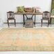Orange vintage turkish rug, 6x9 feet vintage pastel orange carpet