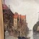 Oil on canvas "View of the city on the canal" by Franck BOGGS 19th century