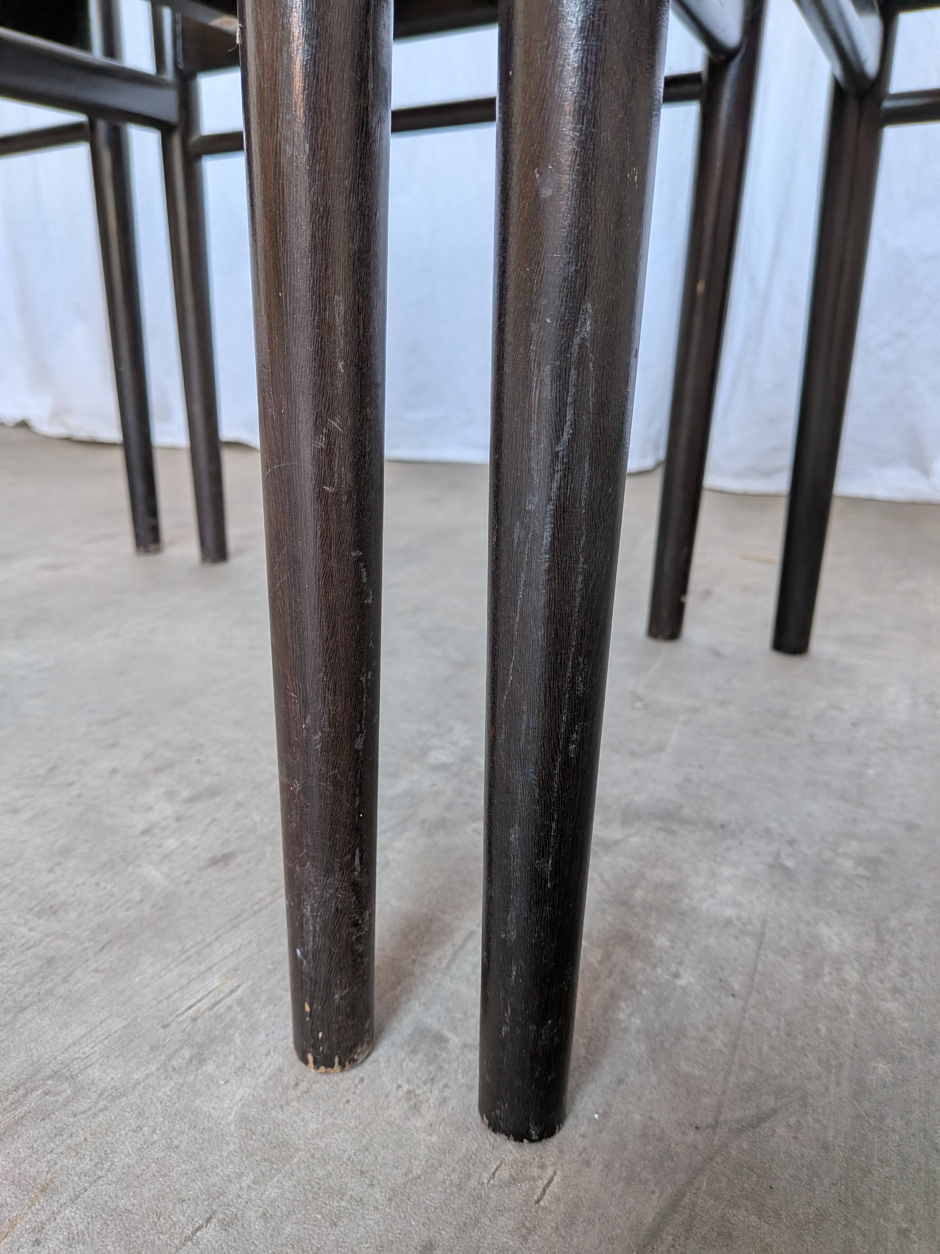 Ensemble de 6 chaises de salle à manger en bois de hêtre vintage / Style scandinave des années 50