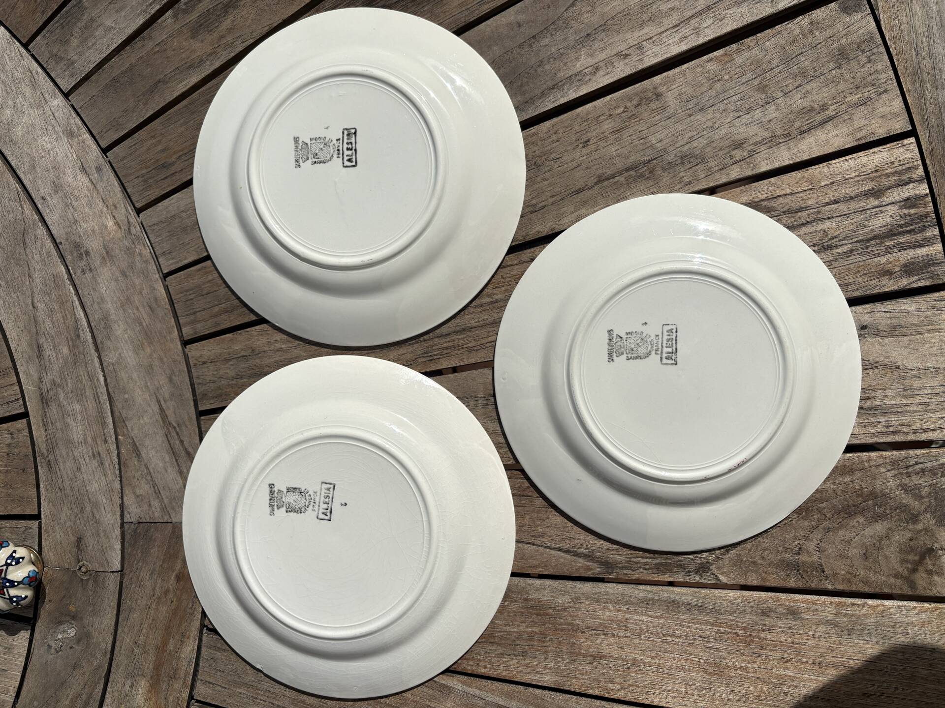 Assiettes Digoin Sarreguemines