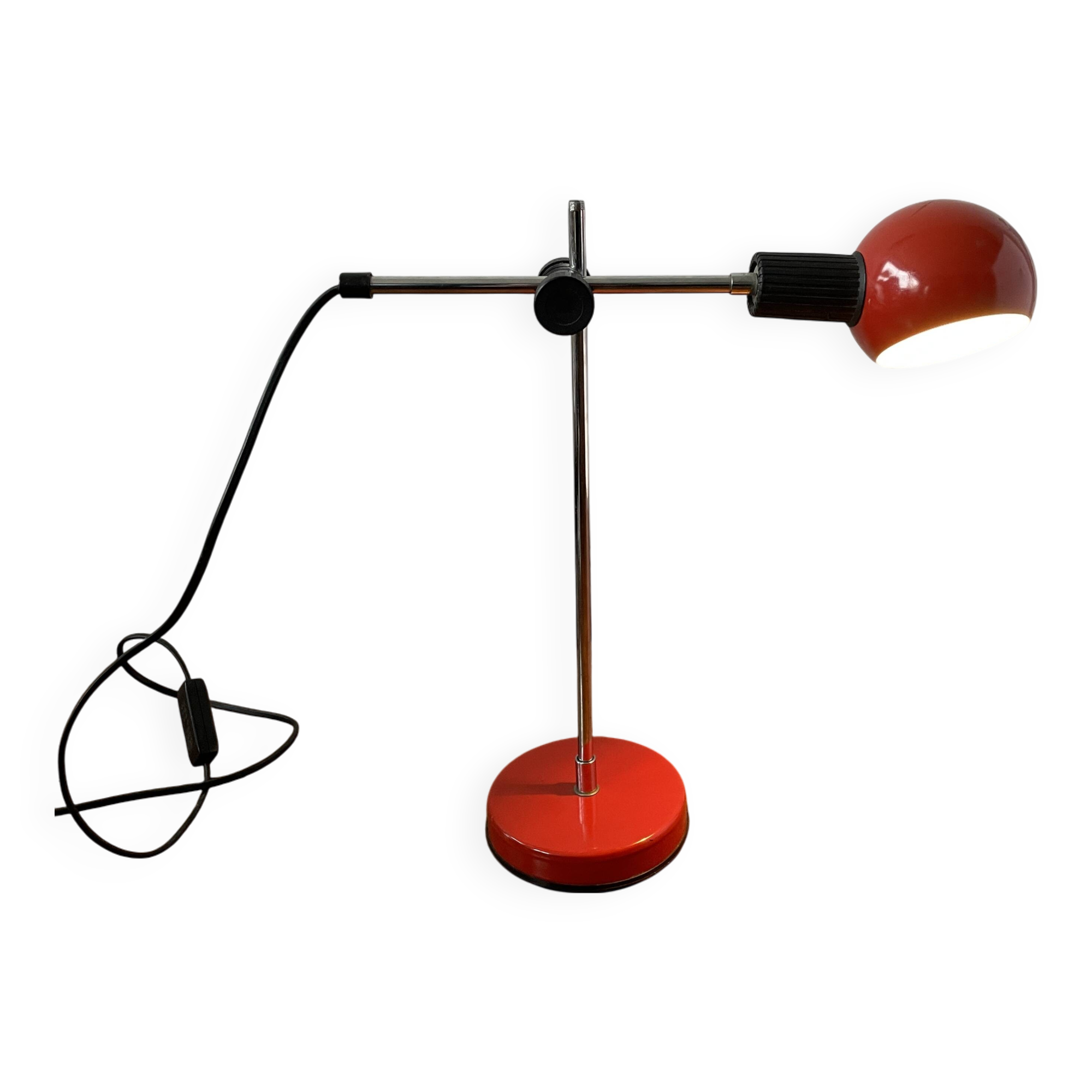Lampe vintage rouge années 80 Veneta Lumi