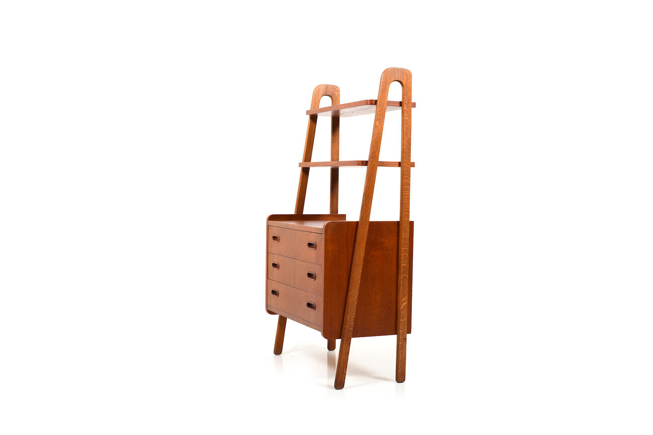 Danish chest of drawer with shelf system early 1950s