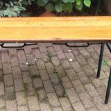 Vintage 60s school table in wood and metal