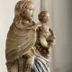 Virgin and Child in alabaster, significant trace of polychromy, Flanders 16th century.