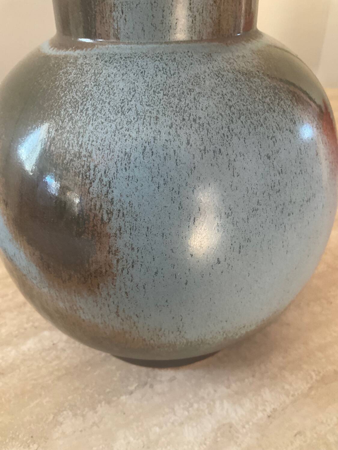 Large glazed ceramic vase
