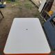 Table et 6 chaises orange Allibert années 70