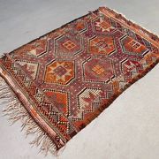 Vintage Turkish kilim rug 150x92 cm wool kelim, medium 2489