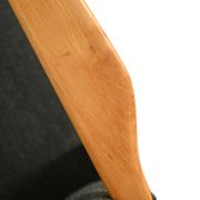 Pair of Beech Armchairs with grey upholstery