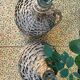 Vintage demijohn 40cm glass + wicker (3-5L)