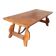 Large vintage table in solid walnut
