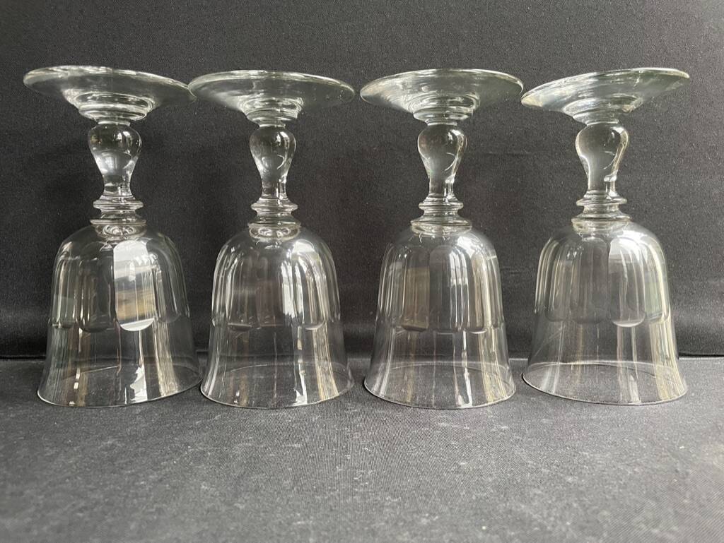 4 19th century water glasses – Établissements Legras
