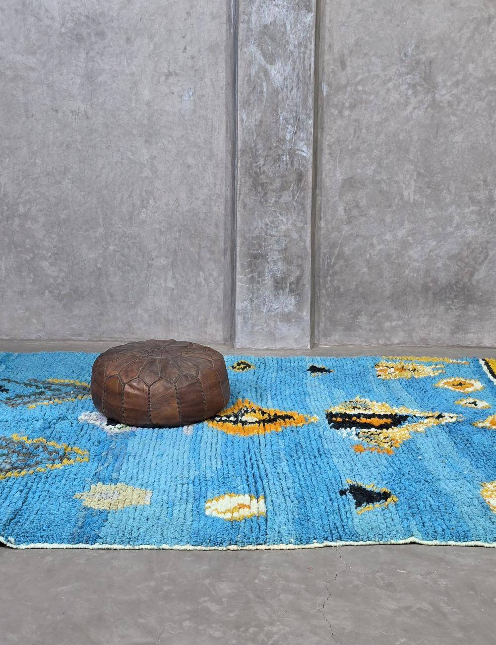 Tapis Bleu Contemporain - 270 x 220 cm