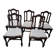 5 chaises style Louis XV rénovées