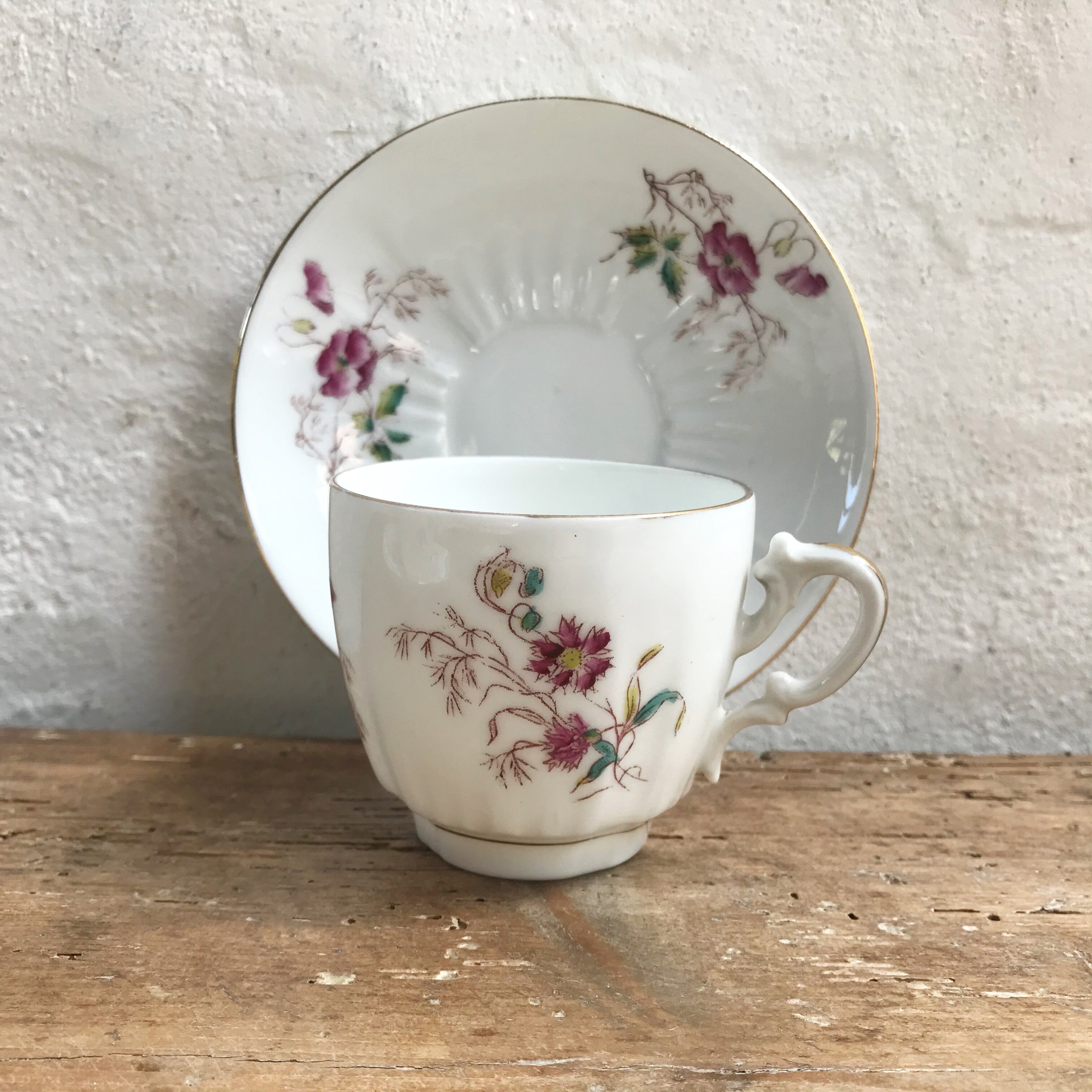 Six old porcelain coffee cups