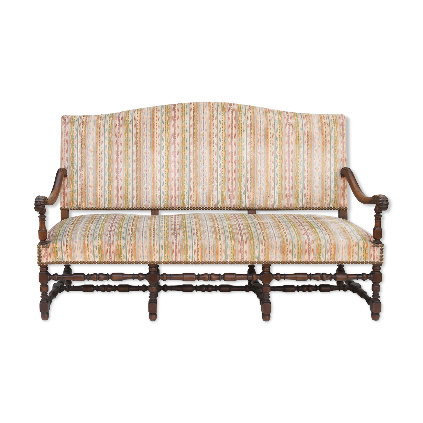 Carved wooden sofa