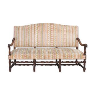 Carved wooden sofa
