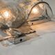 Set of 8 composable LP26 wall lamps by Carlo Nason for Mazzega-  Italy 1970