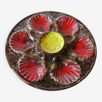 Earthenware oyster plate