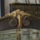 Mirror with wood and bronze art deco ornament 1930's