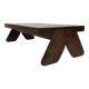 Vintage Coffee Table Wengé Brutalist Postmodern 70's Design