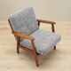 Danish armchair in wood and fabric, 1970s