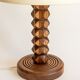 Lamp base in oak or walnut wood, 60s
