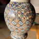 Small Vallauris vase in mosaic clay signed Gerbino