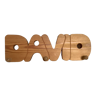 Wooden coat rack name David
