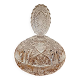 Ancienne bonbonnière en verre taillé