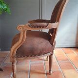 Fauteuil Baroque suédine