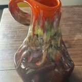 Vintage Vallauris Glazed Ceramic Pitcher, 30 cm High